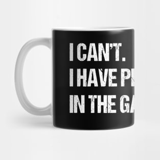 I Can't I Have Plans In The Garage, Funny Car Mechanic Retro Mug